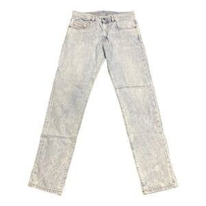 Diesel Jeans Mens 30 Light Blue Acid Wash Straight Leg Denim Industry Division